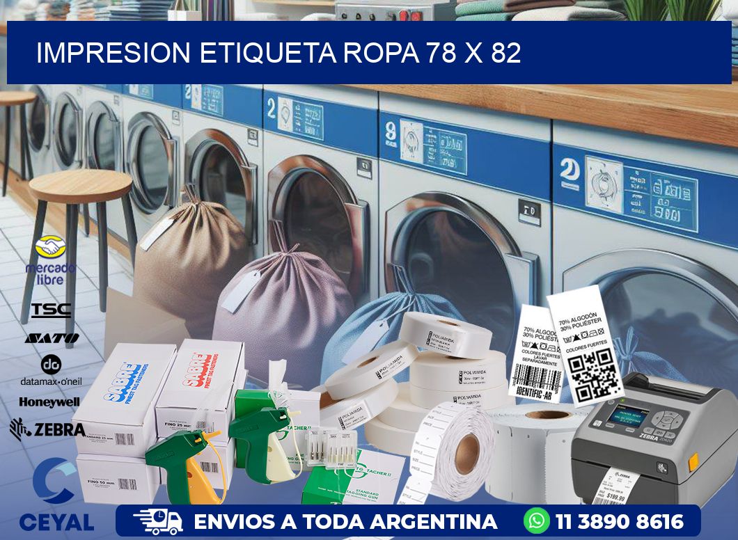 IMPRESION ETIQUETA ROPA 78 x 82