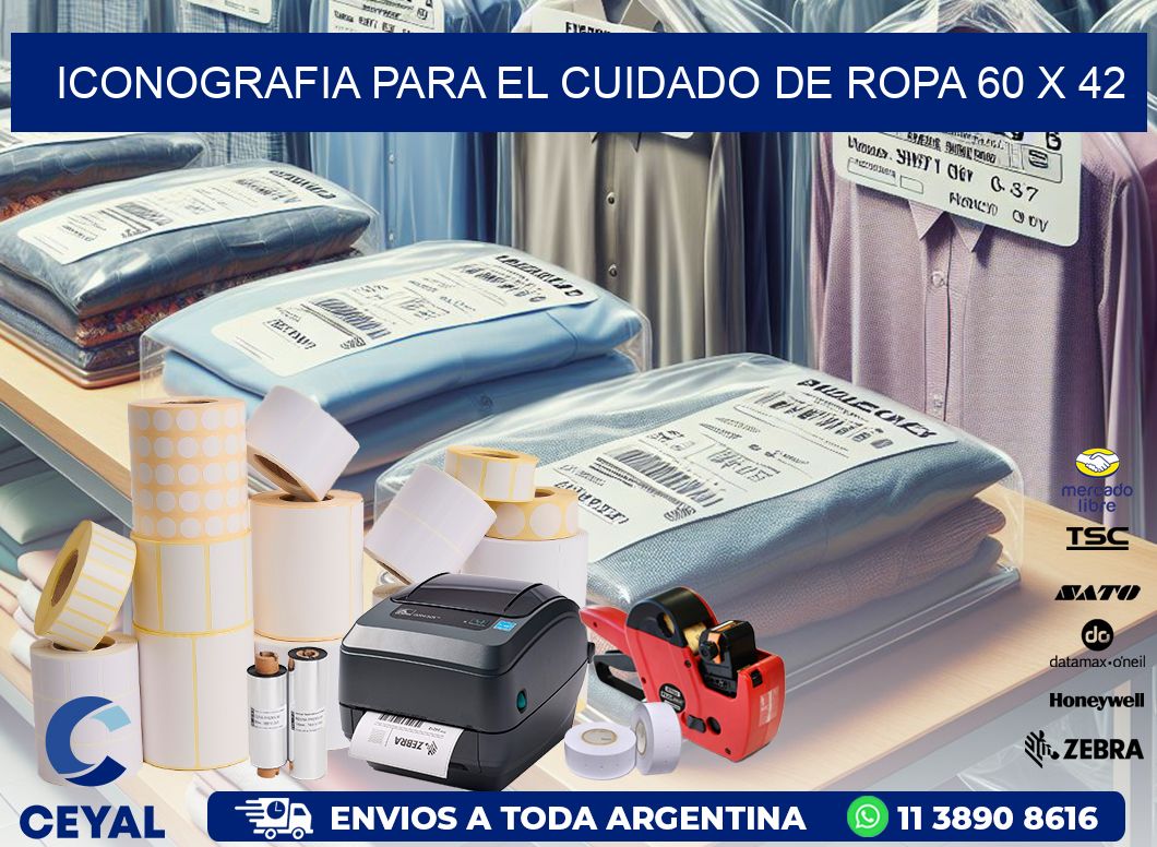 Iconografia para el Cuidado de Ropa 60 x 42