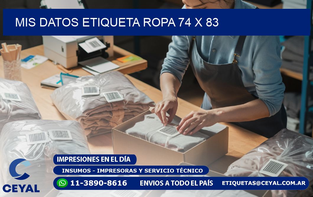 MIS DATOS ETIQUETA ROPA 74 x 83