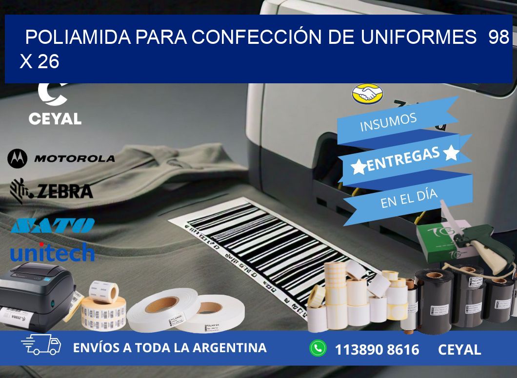 POLIAMIDA PARA CONFECCIÓN DE UNIFORMES  98 x 26