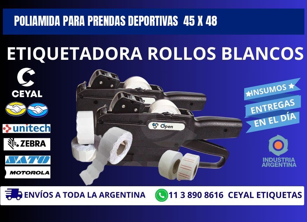 POLIAMIDA PARA PRENDAS DEPORTIVAS 45 x 48