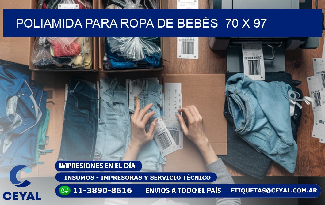 POLIAMIDA PARA ROPA DE BEBÉS  70 x 97