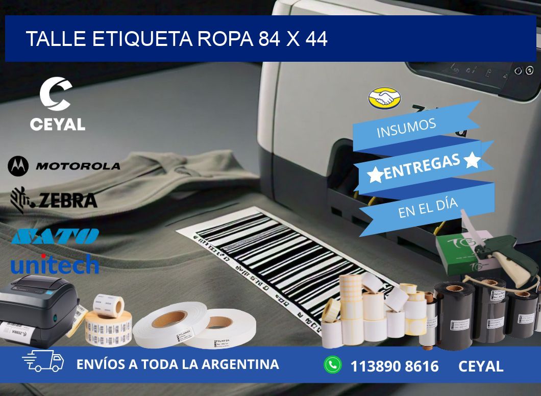 TALLE ETIQUETA ROPA 84 x 44