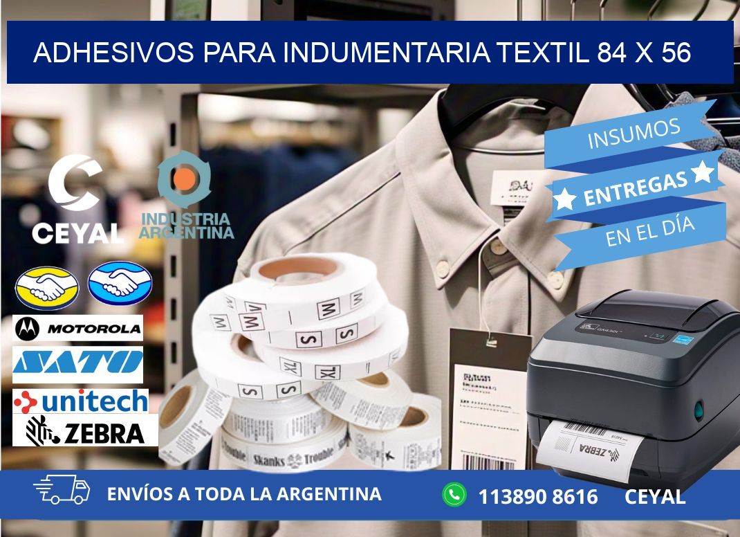 ADHESIVOS PARA INDUMENTARIA TEXTIL 84 x 56