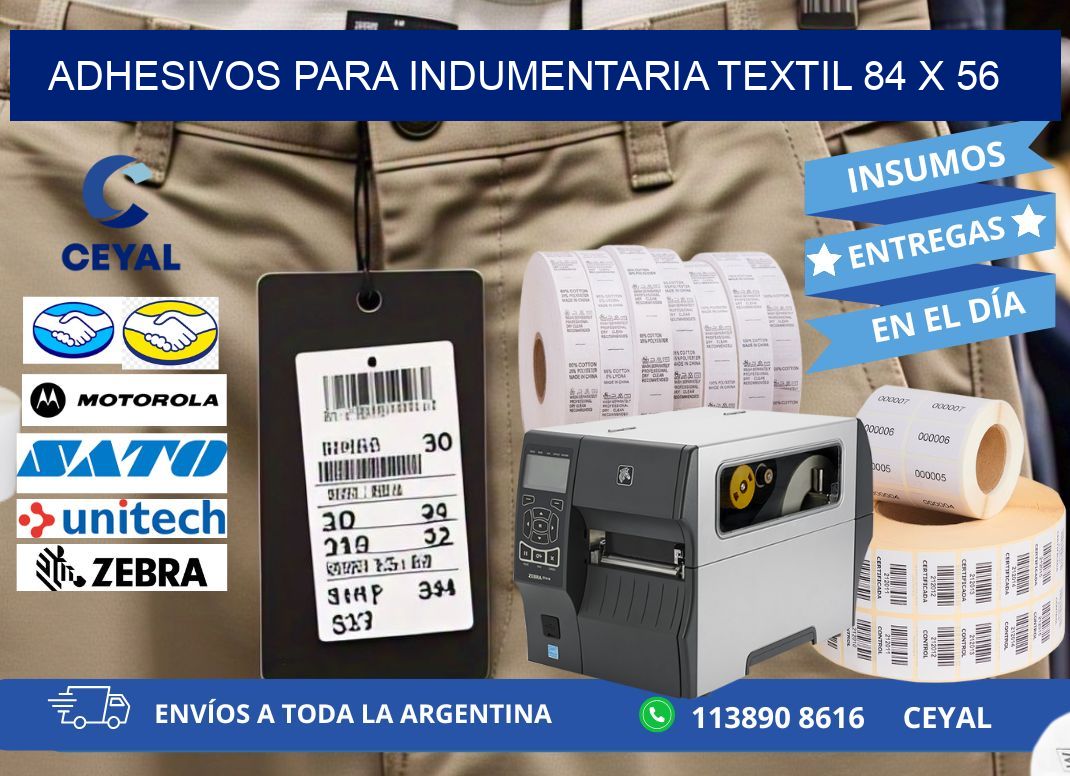 ADHESIVOS PARA INDUMENTARIA TEXTIL 84 x 56