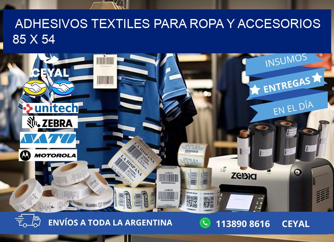 ADHESIVOS TEXTILES PARA ROPA Y ACCESORIOS 85 x 54