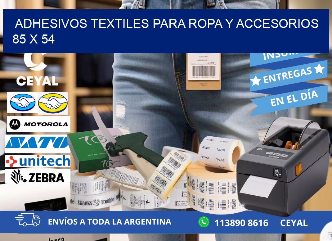 ADHESIVOS TEXTILES PARA ROPA Y ACCESORIOS 85 x 54