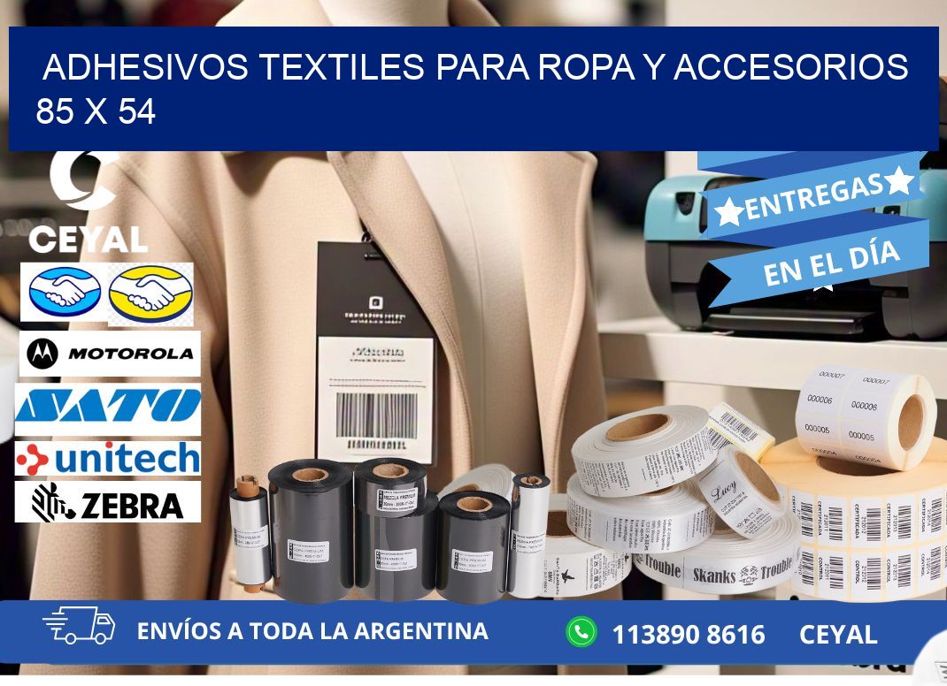 ADHESIVOS TEXTILES PARA ROPA Y ACCESORIOS 85 x 54