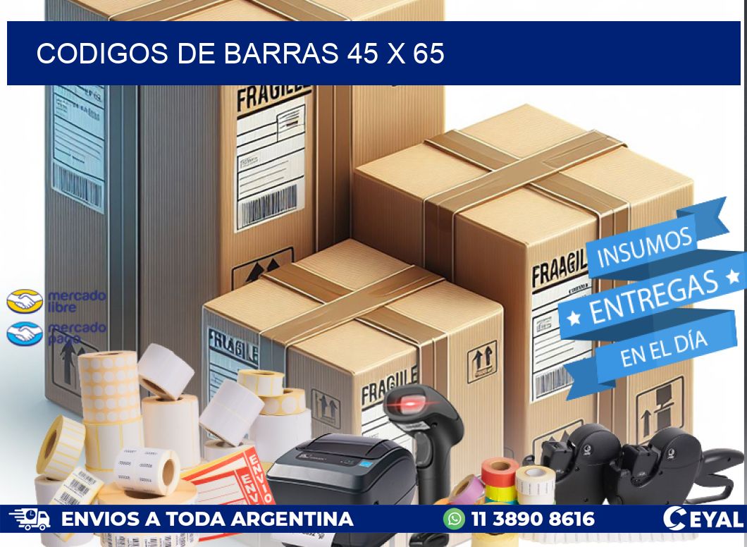 CODIGOS DE BARRAS 45 x 65