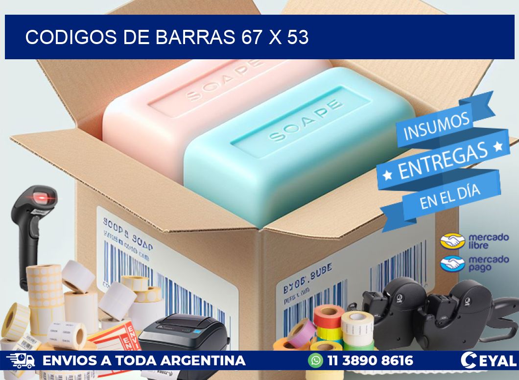 CODIGOS DE BARRAS 67 x 53