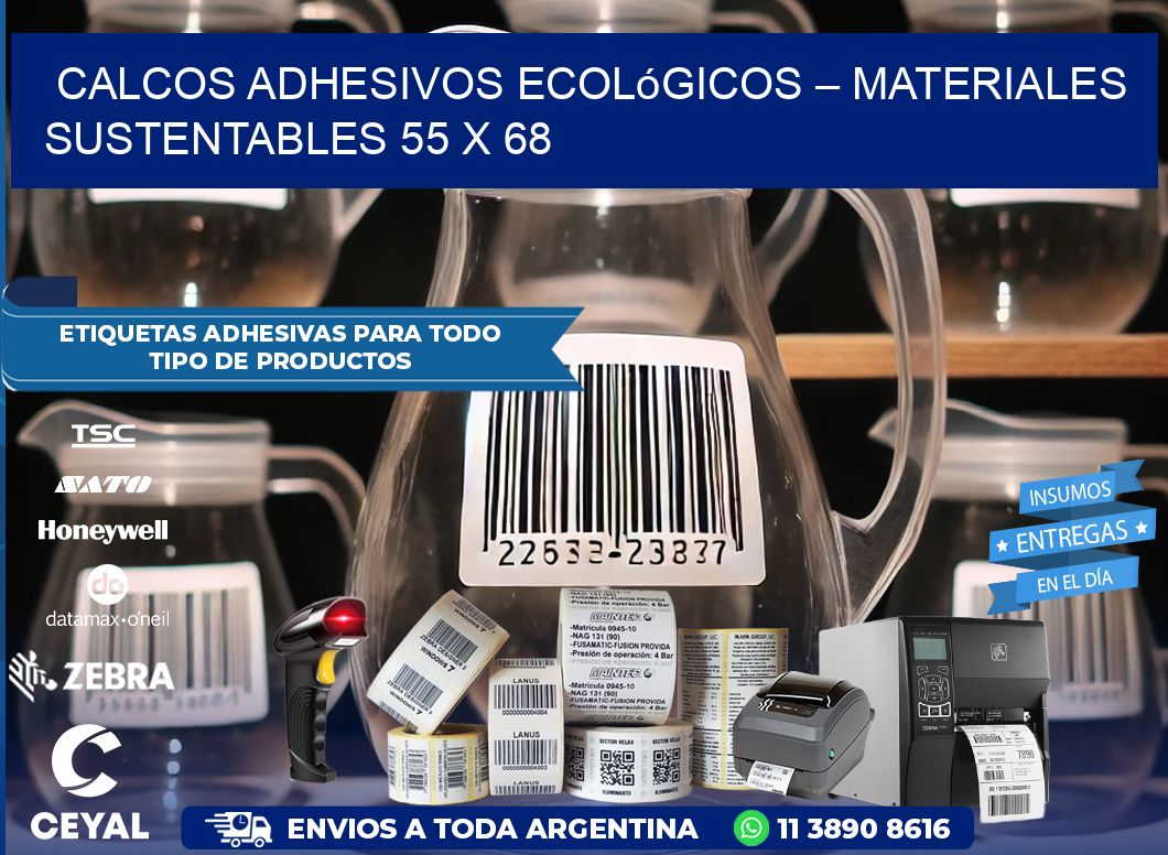 Calcos Adhesivos Ecológicos – Materiales Sustentables 55 x 68