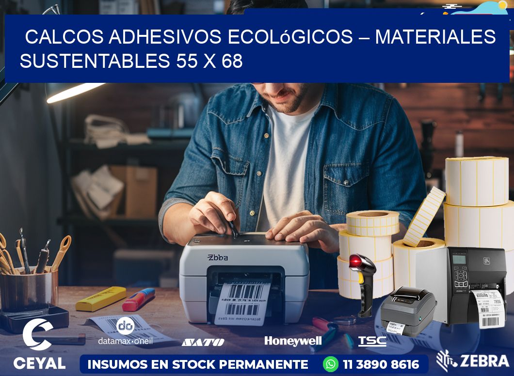 Calcos Adhesivos Ecológicos – Materiales Sustentables 55 x 68