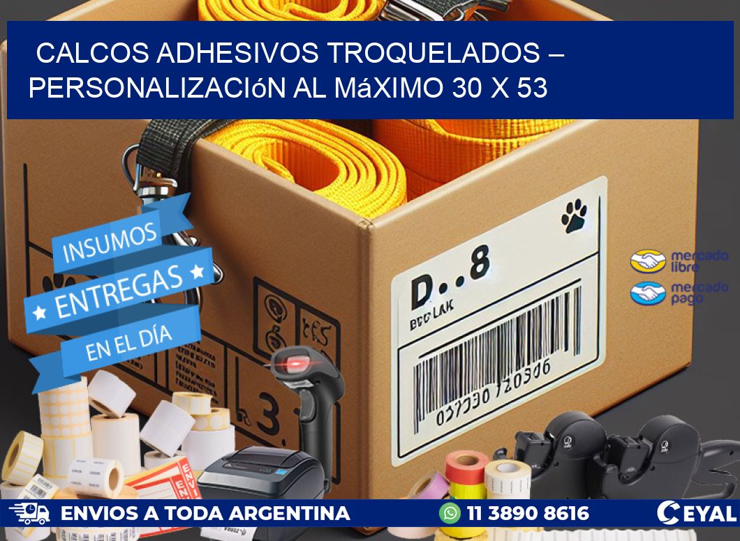 Calcos Adhesivos Troquelados – Personalización al Máximo 30 x 53