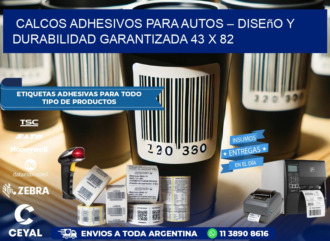 Calcos Adhesivos para Autos – Diseño y Durabilidad Garantizada 43 x 82