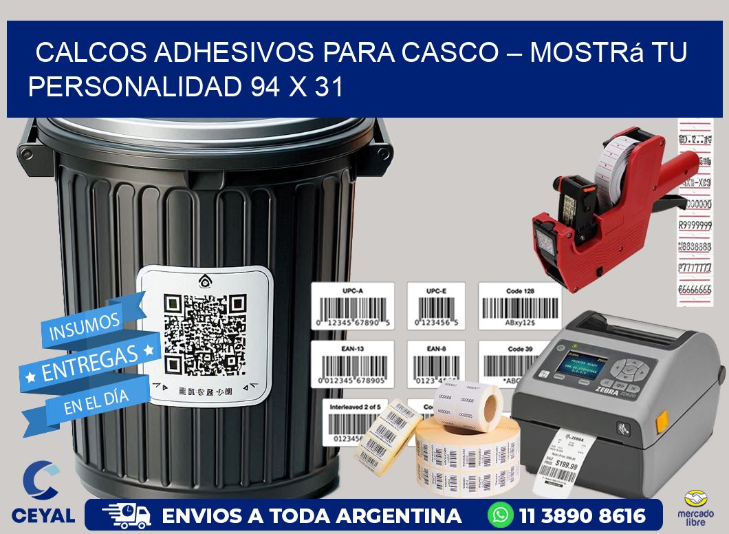 Calcos Adhesivos para Casco – Mostrá Tu Personalidad 94 x 31