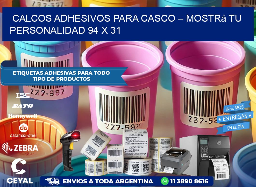 Calcos Adhesivos para Casco – Mostrá Tu Personalidad 94 x 31