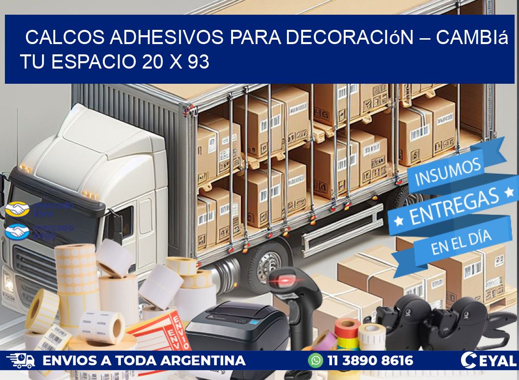 Calcos Adhesivos para Decoración – Cambiá Tu Espacio 20 x 93