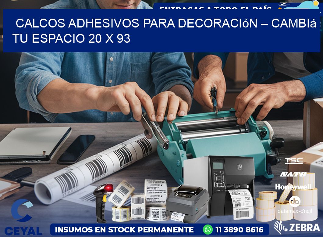 Calcos Adhesivos para Decoración – Cambiá Tu Espacio 20 x 93