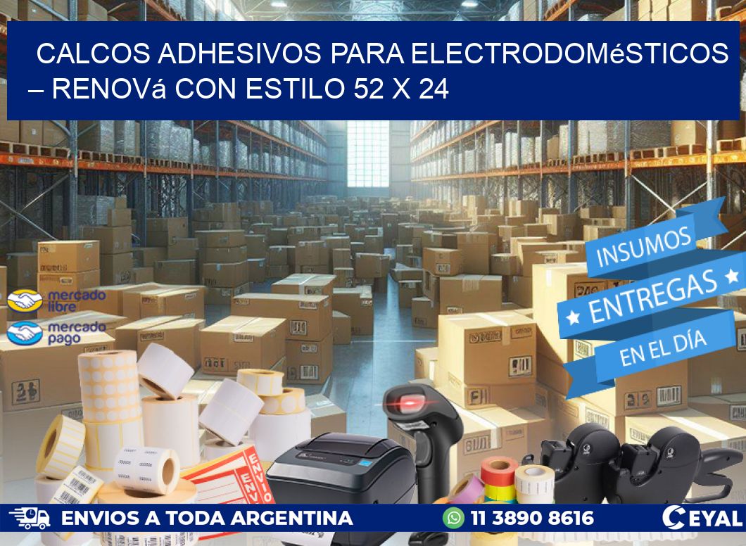 Calcos Adhesivos para Electrodomésticos – Renová con Estilo 52 x 24