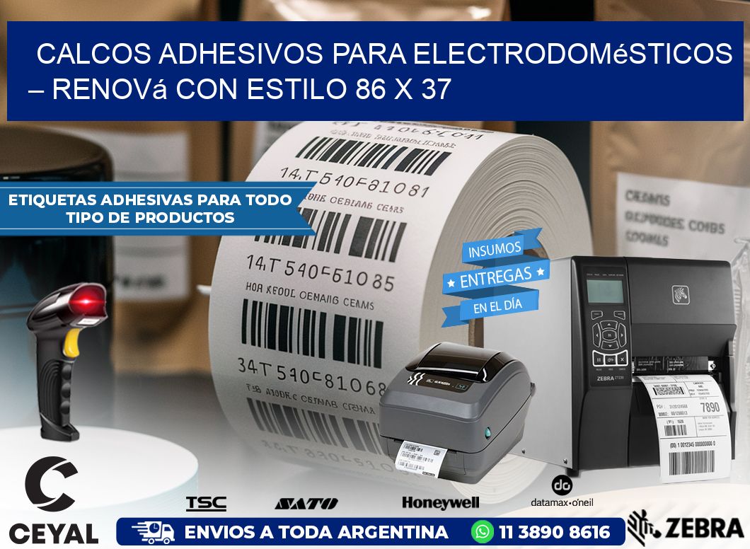 Calcos Adhesivos para Electrodomésticos – Renová con Estilo 86 x 37