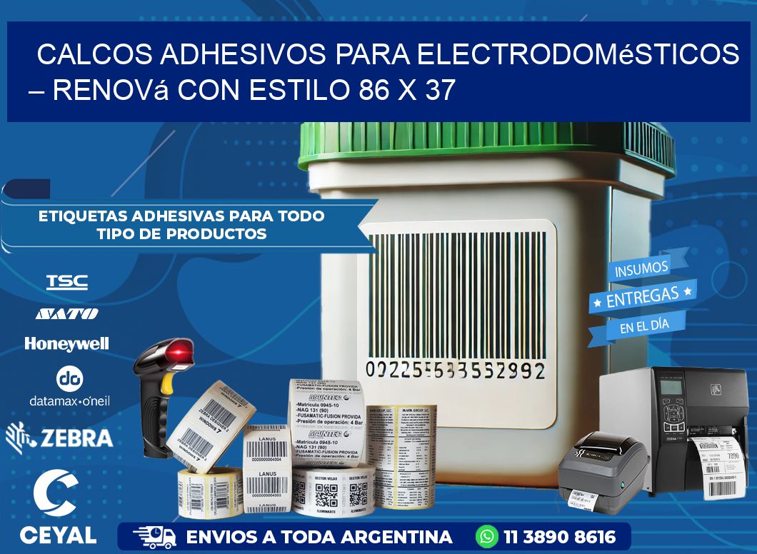 Calcos Adhesivos para Electrodomésticos – Renová con Estilo 86 x 37