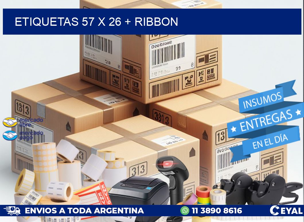 ETIQUETAS 57 x 26 + RIBBON