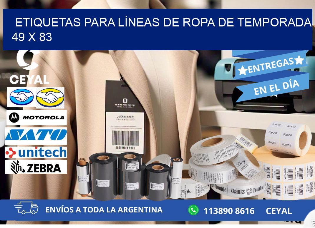 ETIQUETAS PARA LÍNEAS DE ROPA DE TEMPORADA 49 x 83