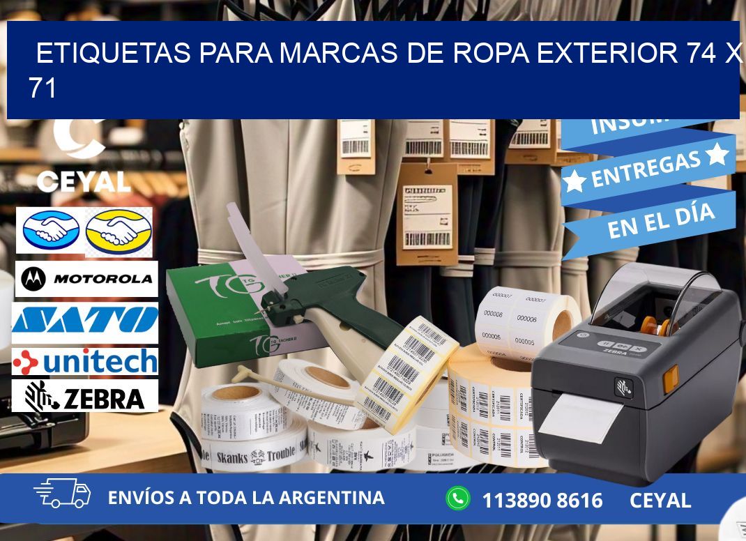 ETIQUETAS PARA MARCAS DE ROPA EXTERIOR 74 x 71