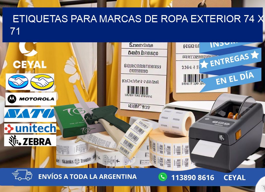ETIQUETAS PARA MARCAS DE ROPA EXTERIOR 74 x 71