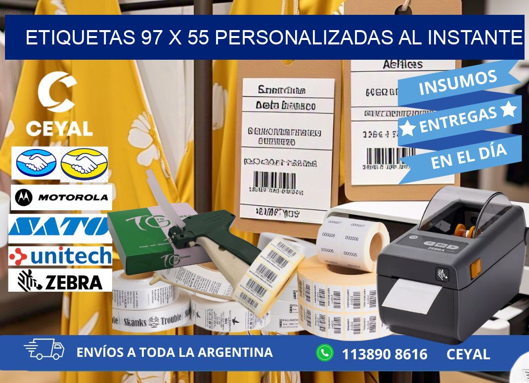 Etiquetas 97 x 55 Personalizadas al Instante