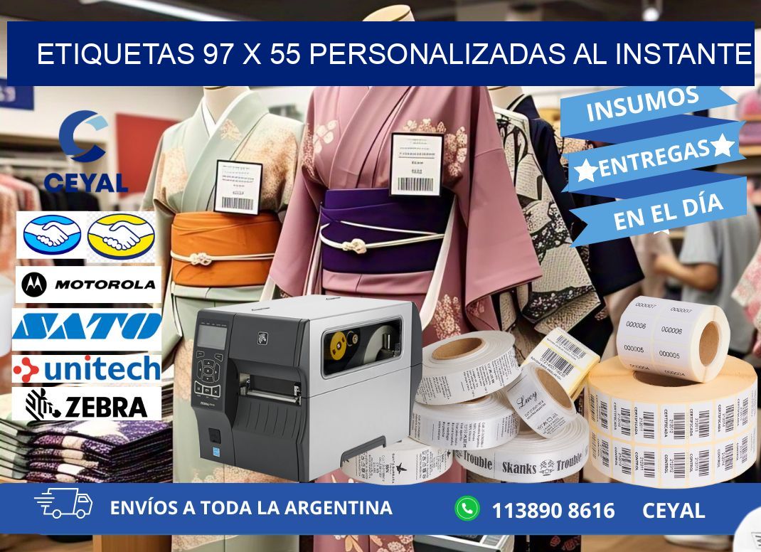 Etiquetas 97 x 55 Personalizadas al Instante