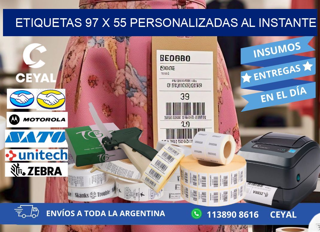 Etiquetas 97 x 55 Personalizadas al Instante