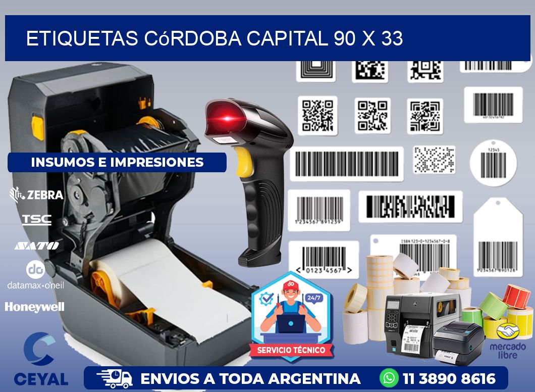 Etiquetas Córdoba Capital 90 x 33
