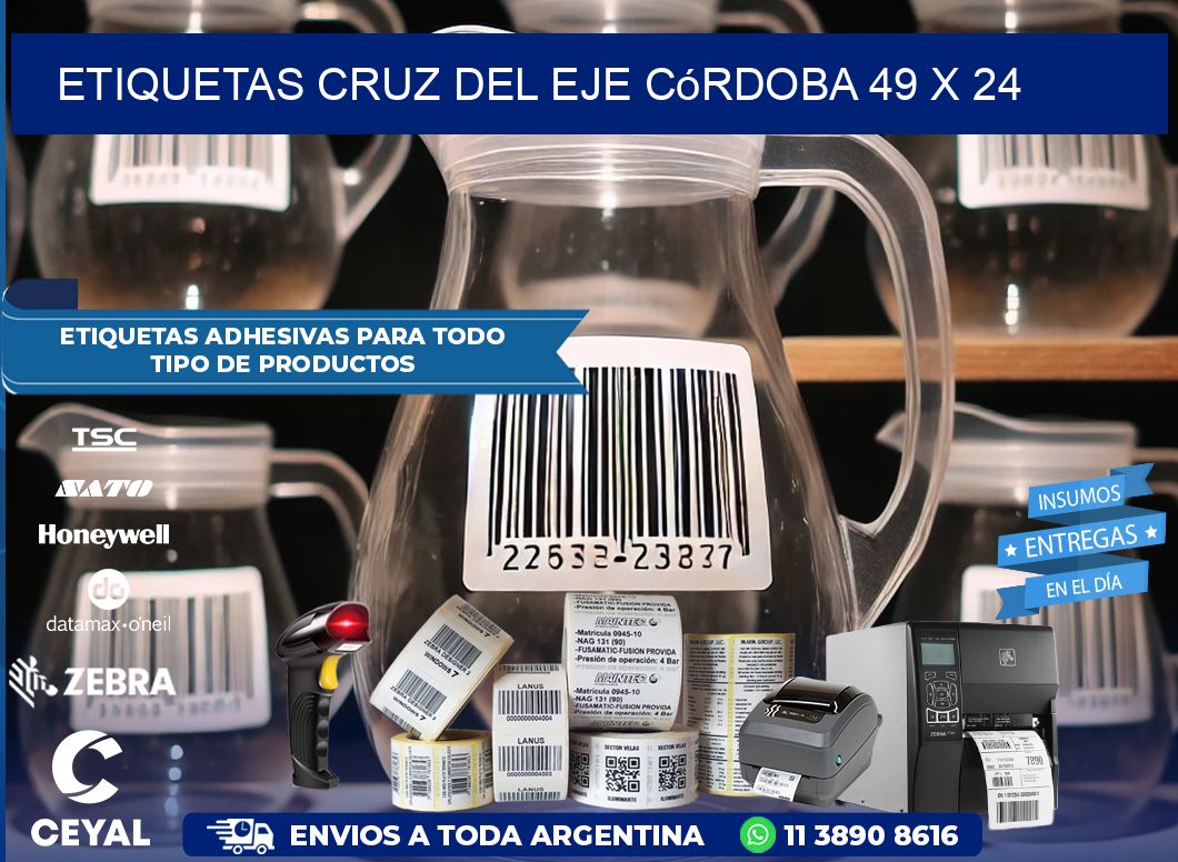Etiquetas Cruz del Eje Córdoba 49 x 24