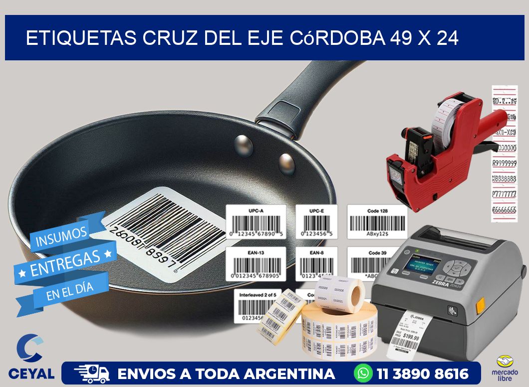 Etiquetas Cruz del Eje Córdoba 49 x 24