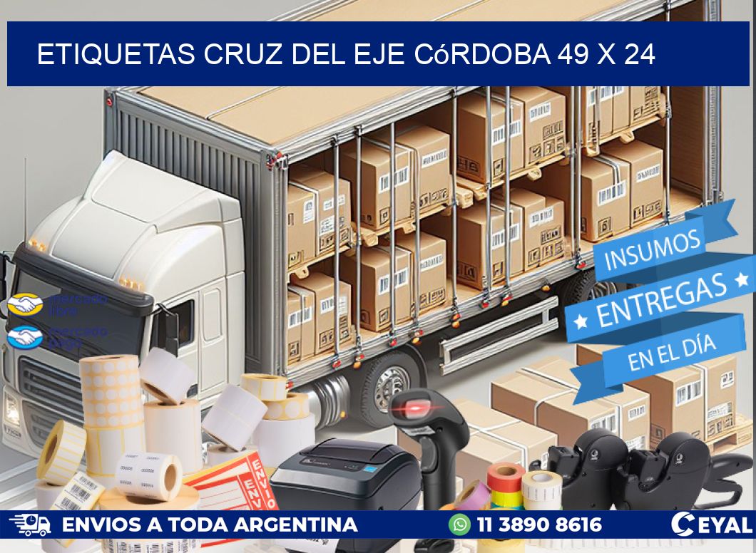 Etiquetas Cruz del Eje Córdoba 49 x 24