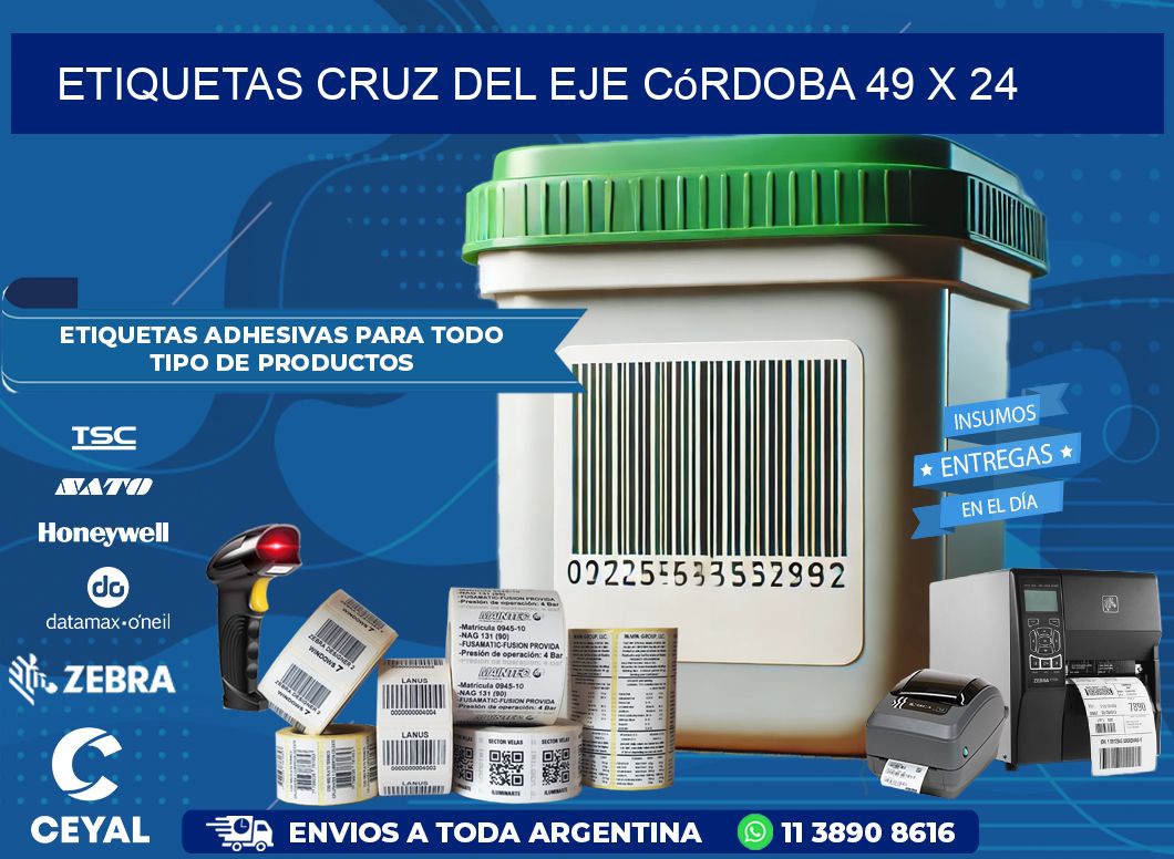 Etiquetas Cruz del Eje Córdoba 49 x 24