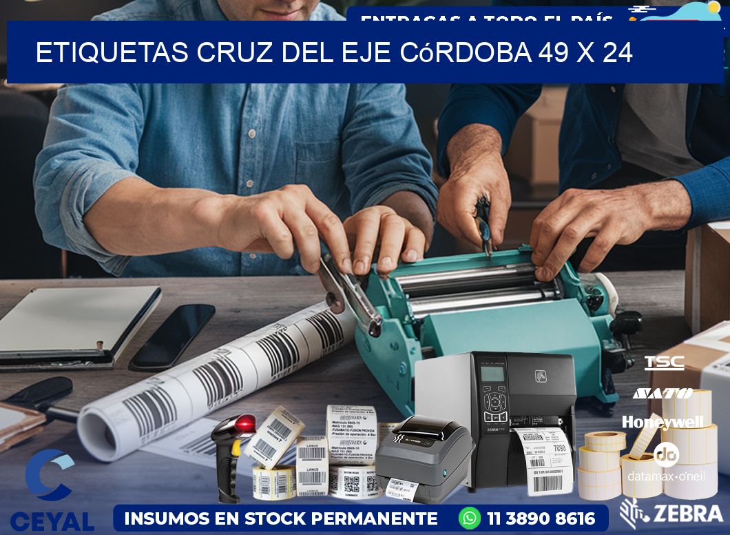 Etiquetas Cruz del Eje Córdoba 49 x 24