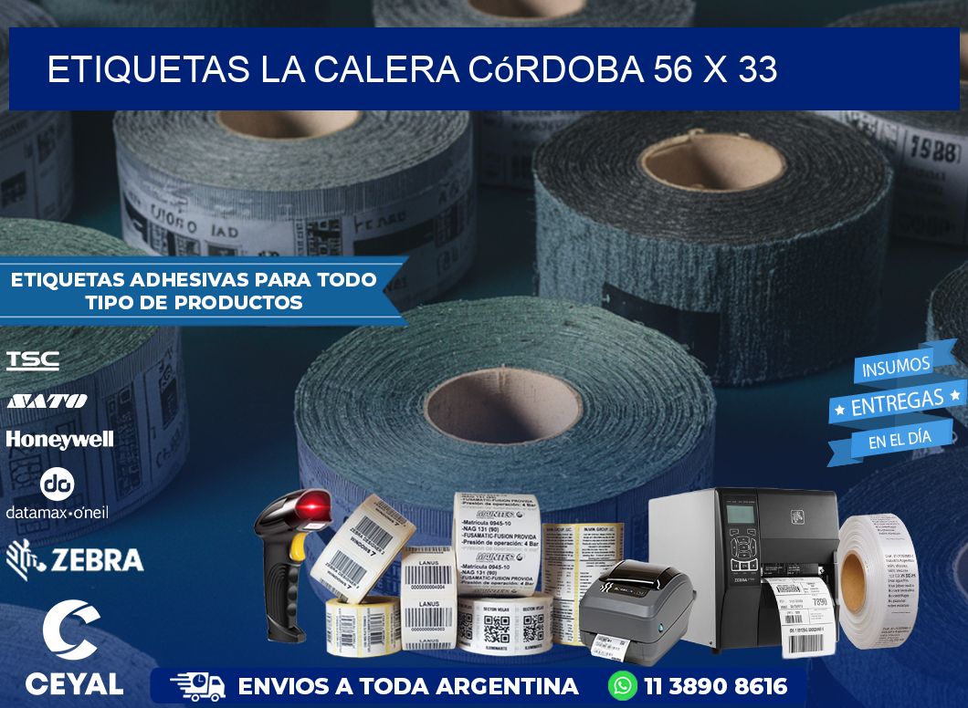 Etiquetas La Calera Córdoba 56 x 33