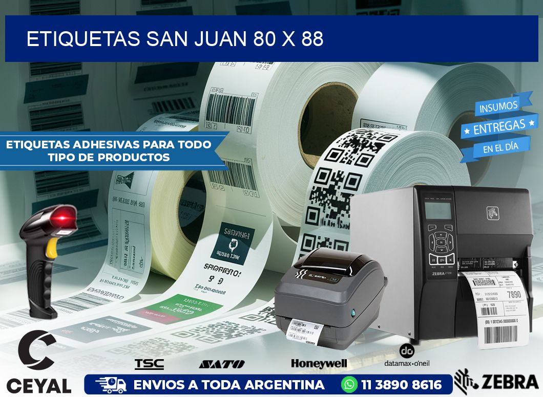 Etiquetas San Juan 80 x 88