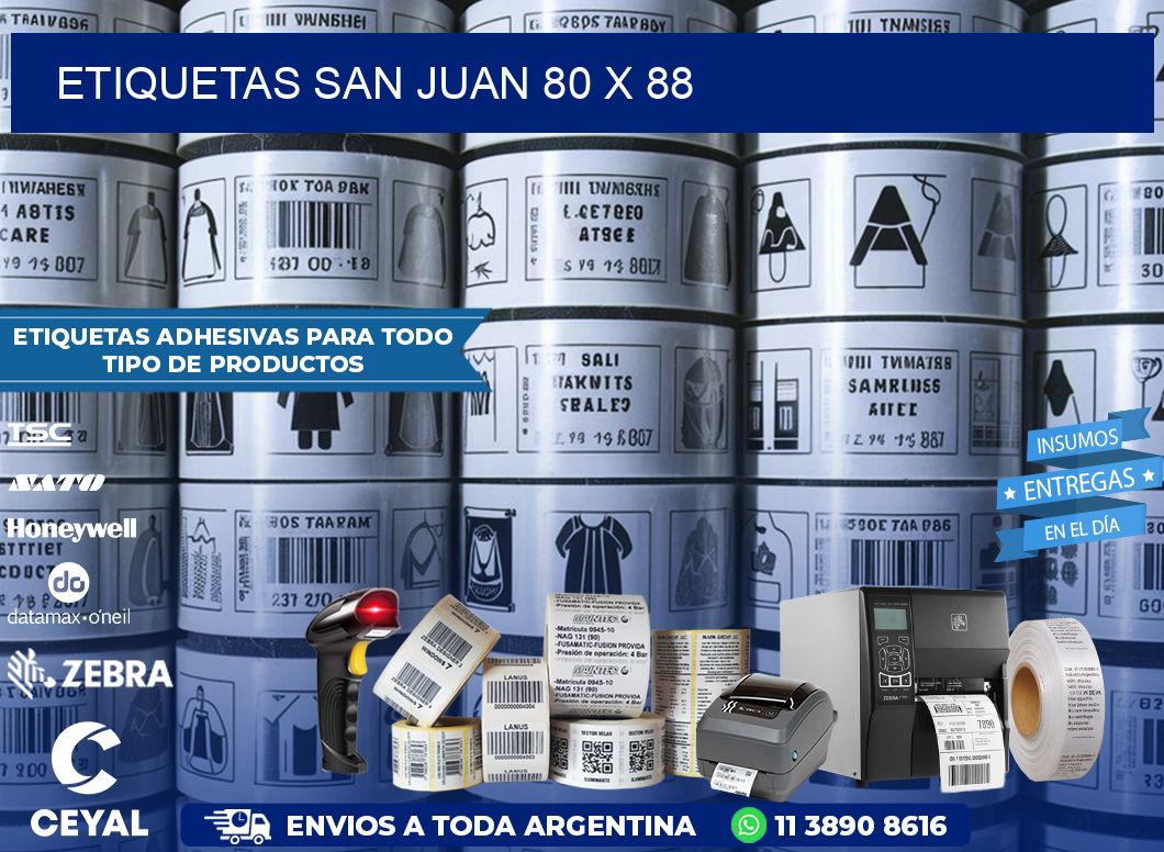 Etiquetas San Juan 80 x 88