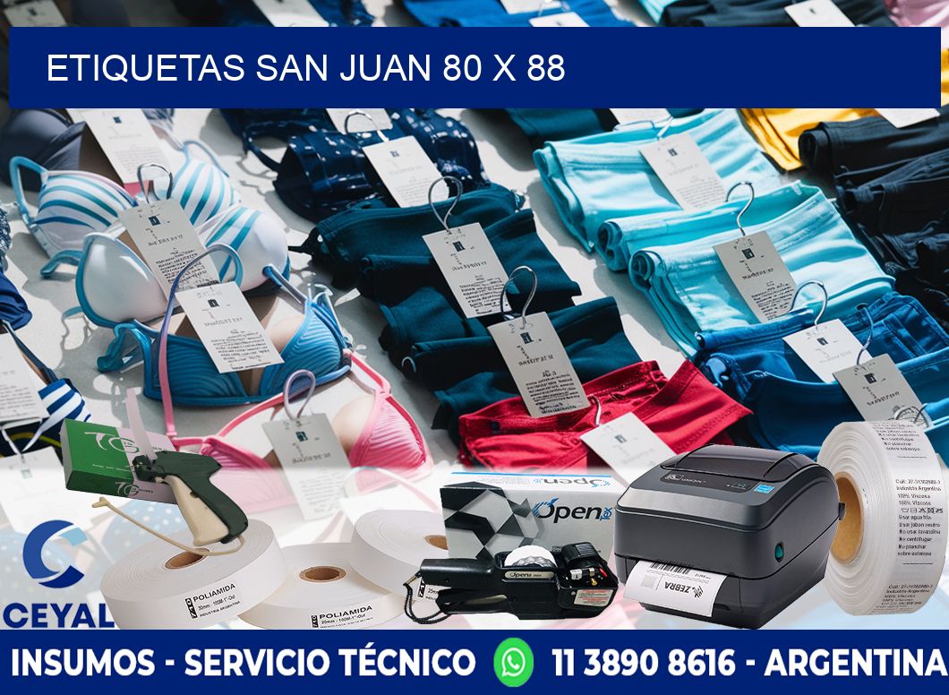 Etiquetas San Juan 80 x 88
