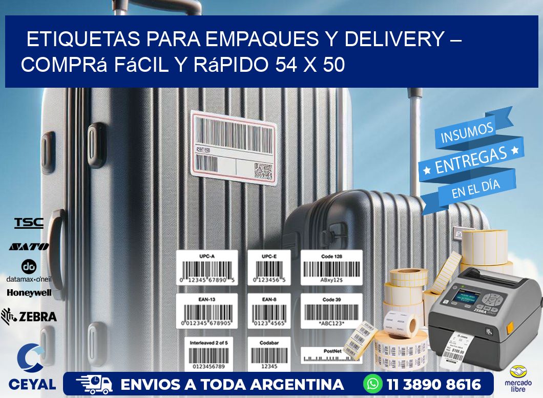 Etiquetas para Empaques y Delivery – Comprá Fácil y Rápido 54 x 50