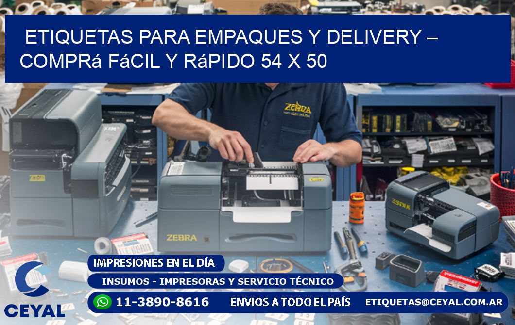 Etiquetas para Empaques y Delivery – Comprá Fácil y Rápido 54 x 50