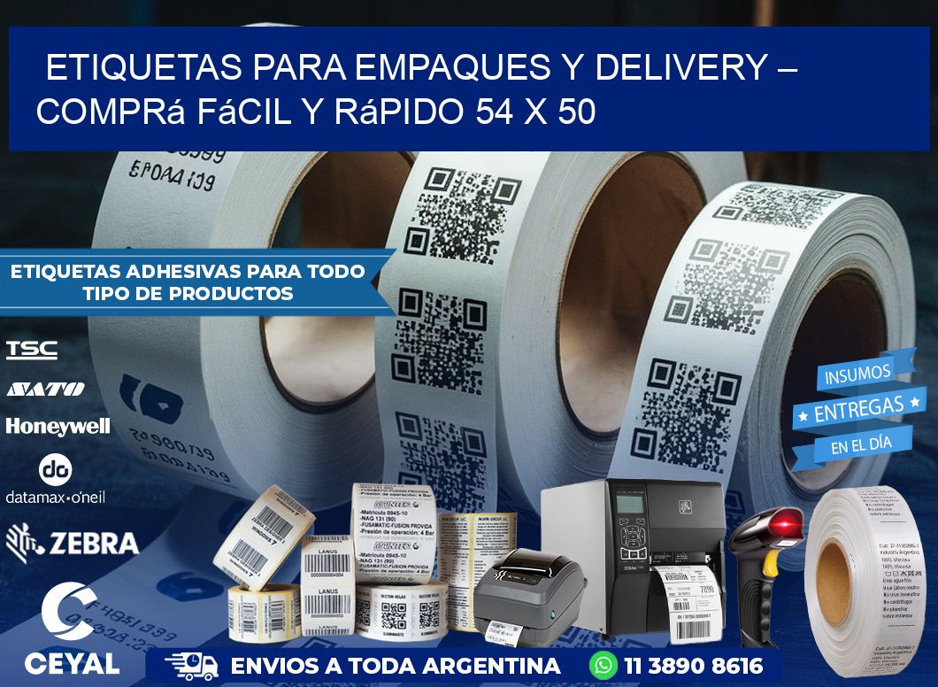 Etiquetas para Empaques y Delivery – Comprá Fácil y Rápido 54 x 50