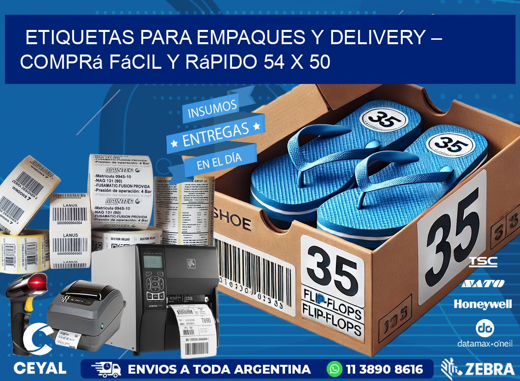 Etiquetas para Empaques y Delivery – Comprá Fácil y Rápido 54 x 50