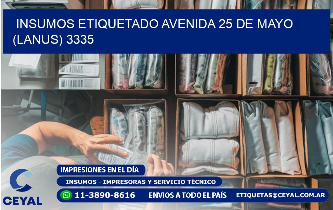 INSUMOS ETIQUETADO Avenida 25 de Mayo (lanus) 3335