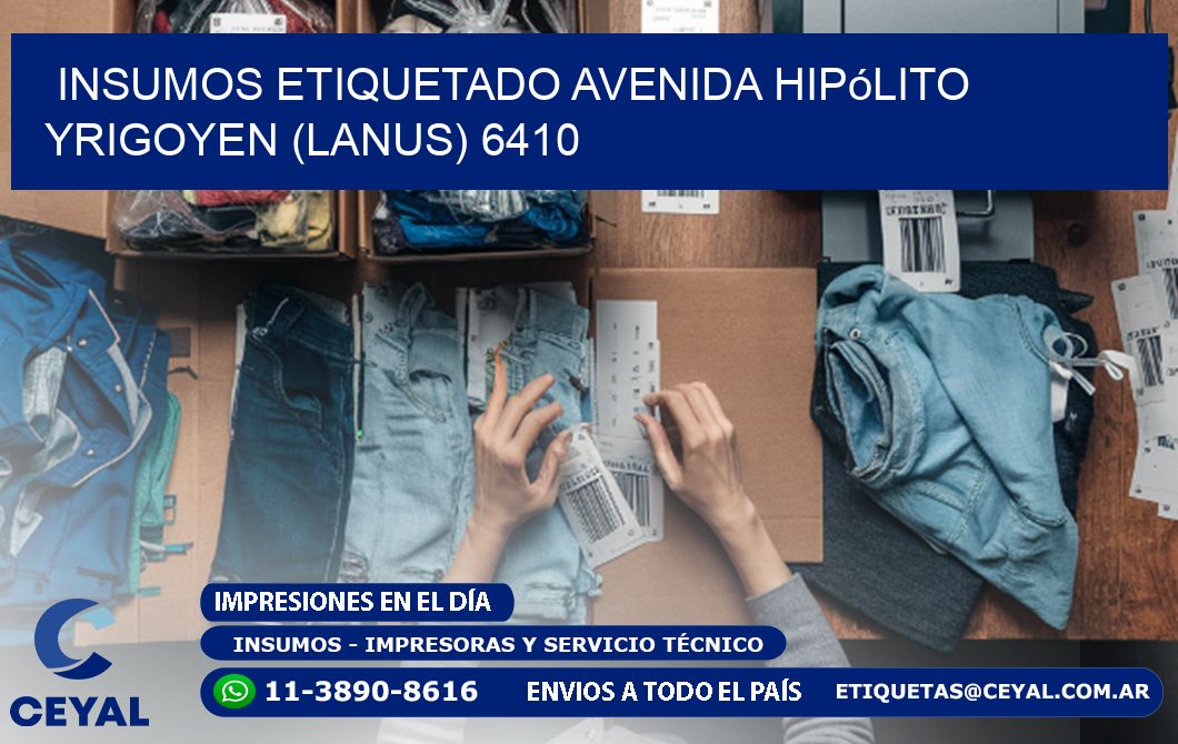 INSUMOS ETIQUETADO Avenida Hipólito Yrigoyen (lanus) 6410