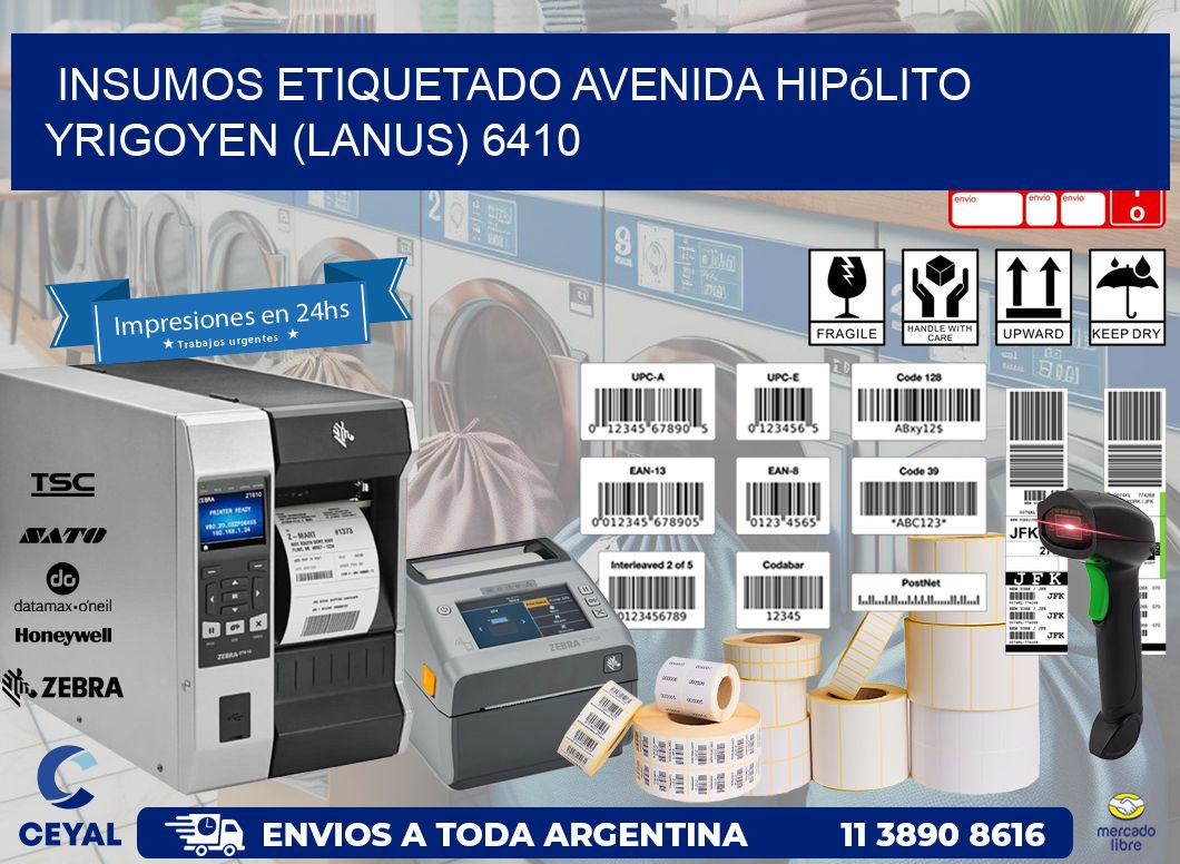 INSUMOS ETIQUETADO Avenida Hipólito Yrigoyen (lanus) 6410