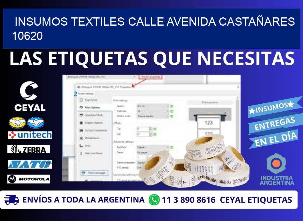 INSUMOS TEXTILES CALLE AVENIDA CASTAÑARES 10620